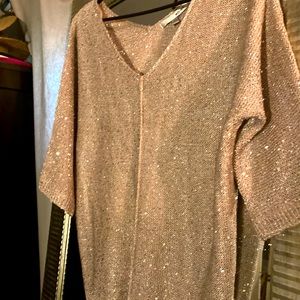 Fun champagne colored sequined sweater.